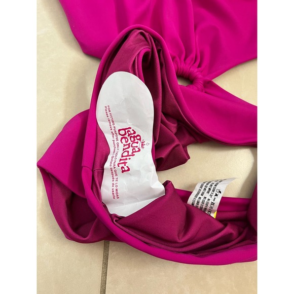 Free People X AGUA BENDITA• SUKI Bloom One-Piece Crimson - Picture 9 of 13